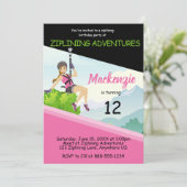 Invitation Filles Ziplining Anniversaire (Debout devant)