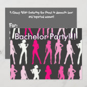 Invitation FILLLES, EVG, enterrement de vie de jeune fille!!! (Devant / Derrière)