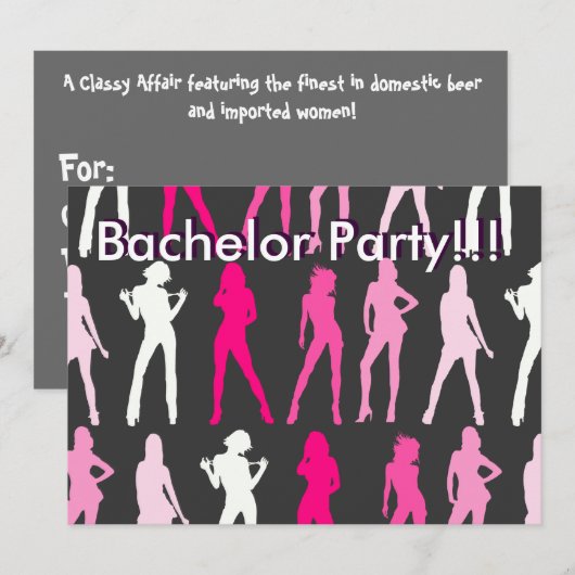 INVITATION FILLLES, EVG !!!, EVG !!! (Devant / Derrière)