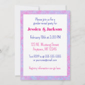 Invitation Filly rose et Colt bleu Révélation de genre (Dos)