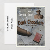 Invitation Film au Chocolat Noir (Devant / Derrière)