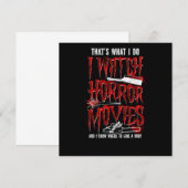 Invitation Film d'horreur C'est ce que je fais je regarde des (Devant / Derrière)