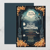 INVITATION FILM HORREUR NUIT HALLOWEEN FÊTE (Devant / Derrière)