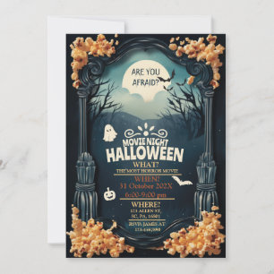 INVITATION FILM HORREUR NUIT HALLOWEEN FÊTE