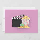 Invitation Film Nuit Rose Cinéma Anniversaire Fête Photo (Dos)