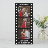 Invitation Film Strip Black and White Cinema Mariage (Debout devant)