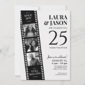 Invitation Film Strip Invite, Hollywood Custom Anniversary (Devant)