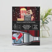 Invitation Film thème de la soirée cinéma popcorn (Debout devant)