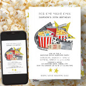 Invitation Film Thème Jardin Sleepover Fête Anniversaire