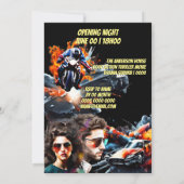 Invitation Film thème méchants héros action aventure (Dos)