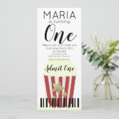 Invitation Films Popcorn Modernes Billet Style Party Invitat (Debout devant)
