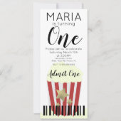 Invitation Films Popcorn Modernes Billet Style Party Invitat (Devant)