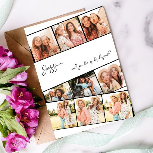 Invitation Filmstrip 9 Photo Be Bridesmaid - Proposition de P