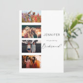 Invitation Filmstrip Be My Bridesmaid Multi Photo (Debout devant)