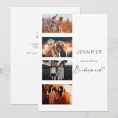 Invitation Filmstrip Be My Bridesmaid Multi Photo (Devant / Derrière)