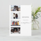 Invitation Filmstrip Be My Maid of Honor Multi Photo (Debout devant)