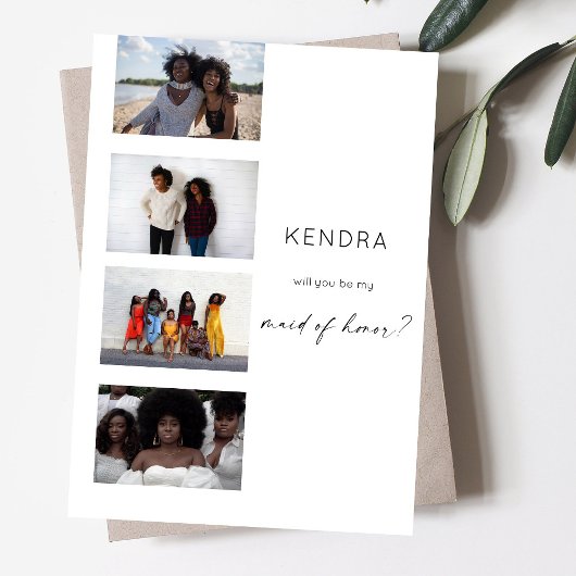 Invitation Filmstrip Be My Maid of Honor Multi Photo