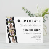 Invitation Filmstrip Four Photo Collage Open House (Debout devant)