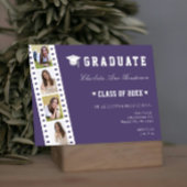Invitation Filmstrip Four Photo Collage Open House | Pourpre