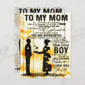 Invitation Fils à ma lettre de maman | Nouveau cadeau de déco (Devant / Derrière)