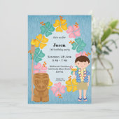 Invitation Fils d'anniversaire d'Hawaii (Debout devant)