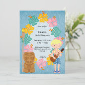 Invitation Fils d'anniversaire d'Hawaii (Debout devant)