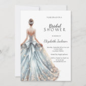 Invitation Fils d'argent, Fête des mariées de robe de Parties (Devant)