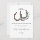 Invitation Fils de fer à cheval rustique et Lavande (Devant)