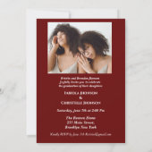 Invitation Fils de fin d'études burgundy (Dos)