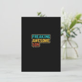 Invitation Fils génial de maman papa à Noël (Debout devant)