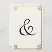 Invitation Fils jumeaux Noir simple moderne Joint Anniversair (Dos)