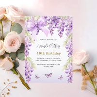 Fils mauve de bactéries papillon anniversaire