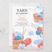 Invitation Fils pour le bon temps Crochet fête d'anniversaire (Devant)