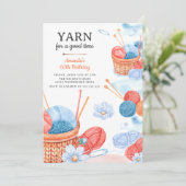 Invitation Fils pour le bon temps Crochet fête d'anniversaire (Debout devant)