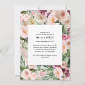 Invitation Fils rose naturel moderne photo anniversaire (Dos)