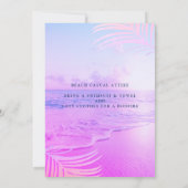 Invitation Filtre rose plage Tropical Été 16ème anniversaire (Dos)