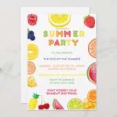 Invitation Fin de la fête d'été (Devant / Derrière)