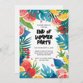 Invitation Fin de la fête d'été (Devant / Derrière)