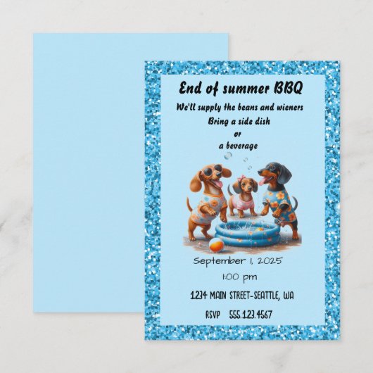 Invitation Fin de la fête d'été (Devant / Derrière)