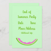 Invitation Fin de la fête d'été mangé Watermelon Rind (Devant / Derrière)