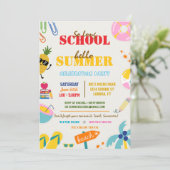 Invitation Fin de la fête scolaire, Bonjour Boho été (Debout devant)
