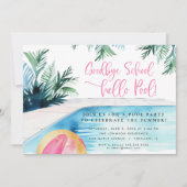 Invitation Fin de l'année scolaire fête de la piscine d'été (Devant)