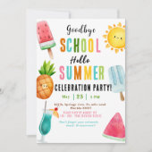 Invitation Fin de l'année scolaire Fête d'été (Devant)