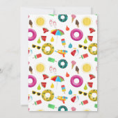 Invitation Fin de l'école Amusants Enfants Summer Pool Party (Dos)