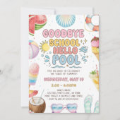 Invitation Fin de l'école, début de la fête d'été (Devant)