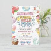 Invitation Fin de l'école, début de la fête d'été (Debout devant)