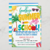 Invitation Fin de l'invitation de fête d'été (Devant / Derrière)