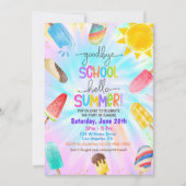 Invitation Fin de l'invitation de la fête scolaire, pool scol (Devant)