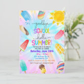 Invitation Fin de l'invitation de la fête scolaire, pool scol (Debout devant)