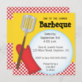 Invitation Fin de l'invitation du barbecue d'été (Devant / Derrière)